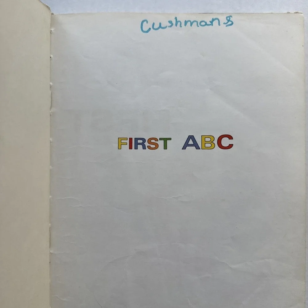 Vintage‎ First ABC: An Educational Picture Book Hardcover XL 9.5